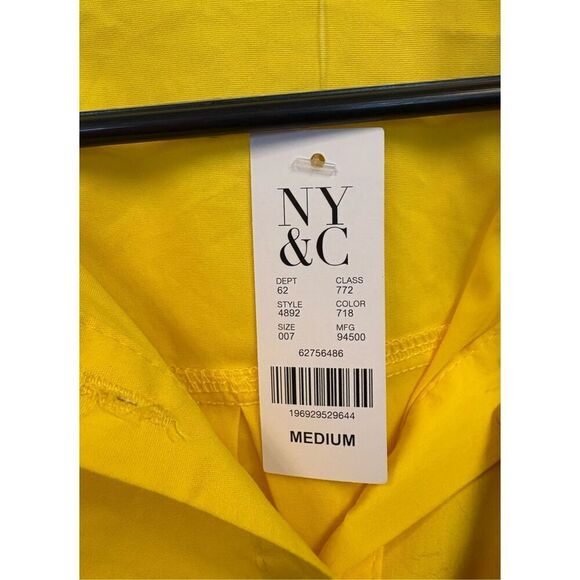 Yellow Button Down Shirt Dress - Picture 6 of 9